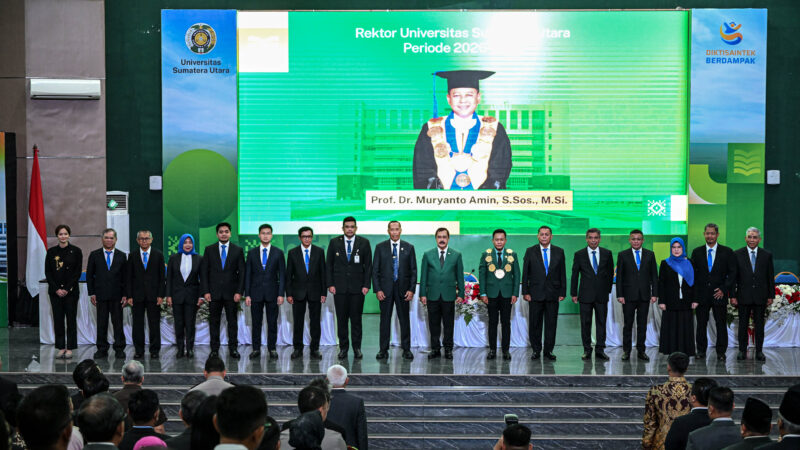 Bobby Nasution Minta Relaksasi UKT Mahasiswa Terdampak Bencana saat Pelantikan Rektor USU 2026–2031