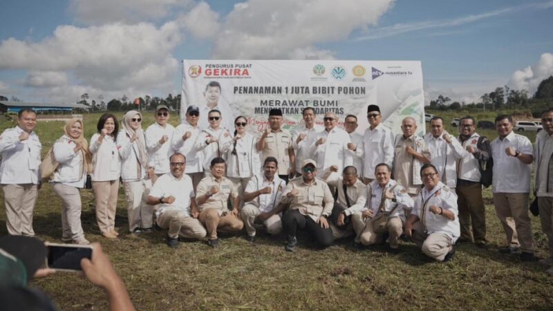 Dukung Aksi Hijau Nasional, DPD Gerindra Sumut Hadir di Penanaman 1 Juta Bibit Aren Tapanuli Utara