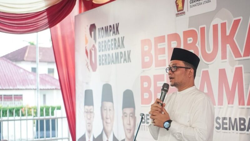 Fadly Abdina Sampaikan Kultum Keutamaan Al-Qur’an, Gerindra Sumut Bagikan 1.000 Takjil