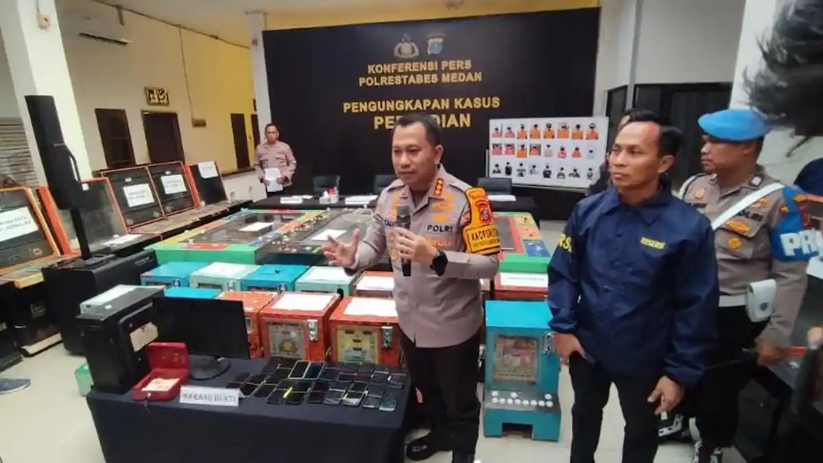 Polrestabes Medan Ungkap 33 Kasus Perjudian, 62 Orang Diamankan