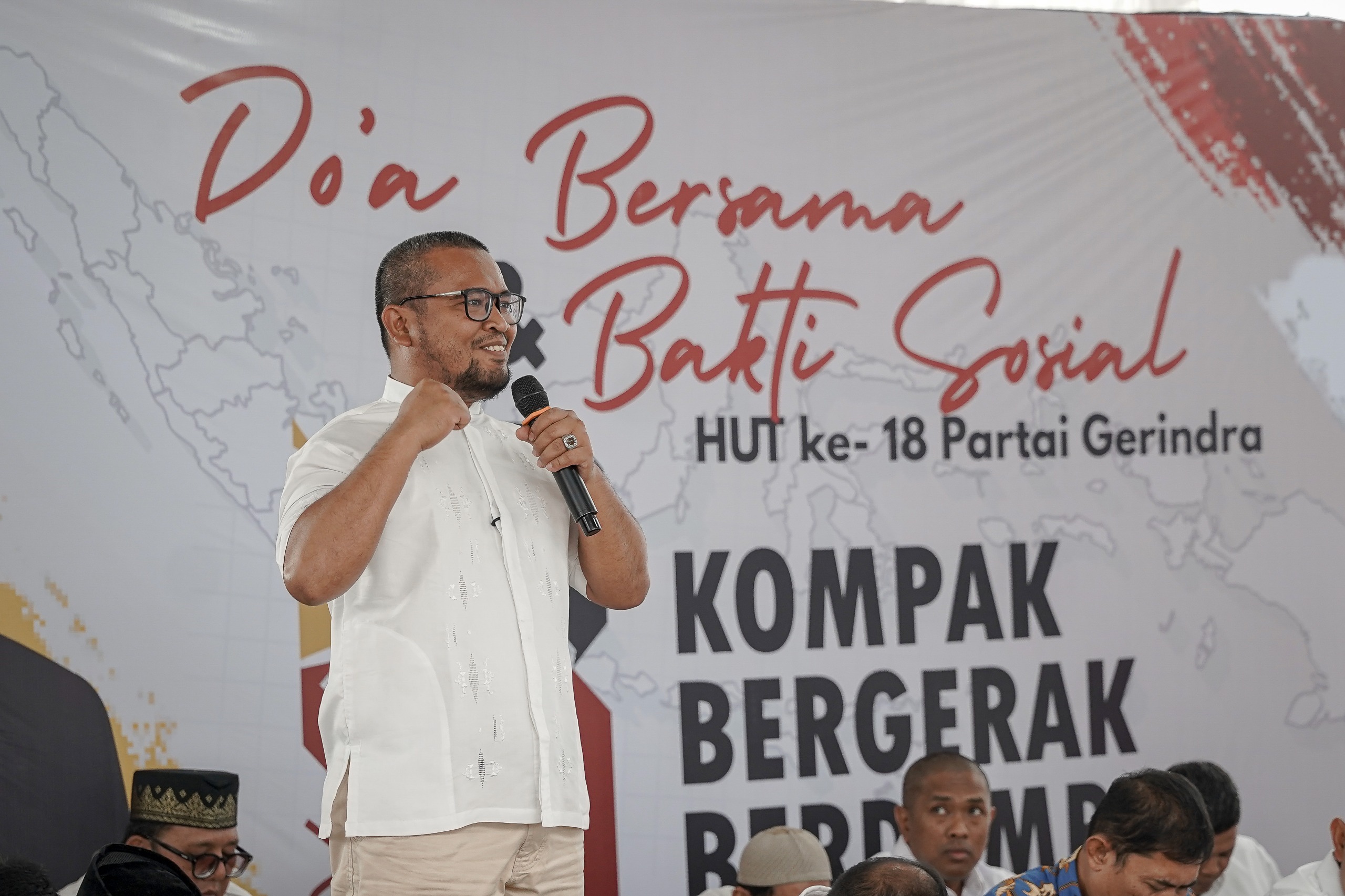 Muhri Fauzi Hafiz Tegaskan Soliditas Kader dalam HUT ke-18 Gerindra Kota Medan
