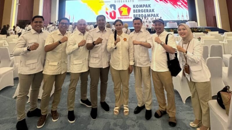 Ade Jona Prasetyo Hadiri HUT ke-18 Gerindra di DPR RI Bersama Pengurus DPD Sumut