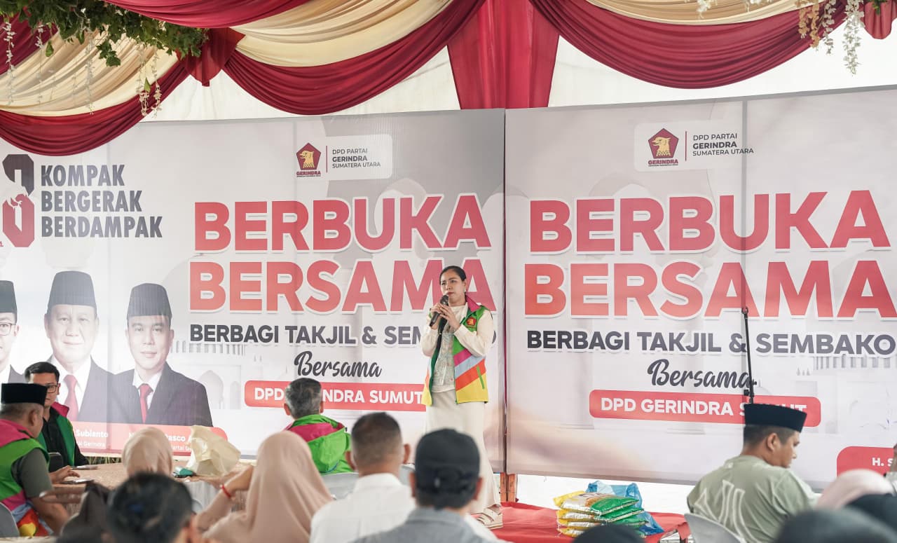 Bunda Yin Dan Kojira Kompak Meriahkan Buka Puasa Bersama Gerindra Sumut