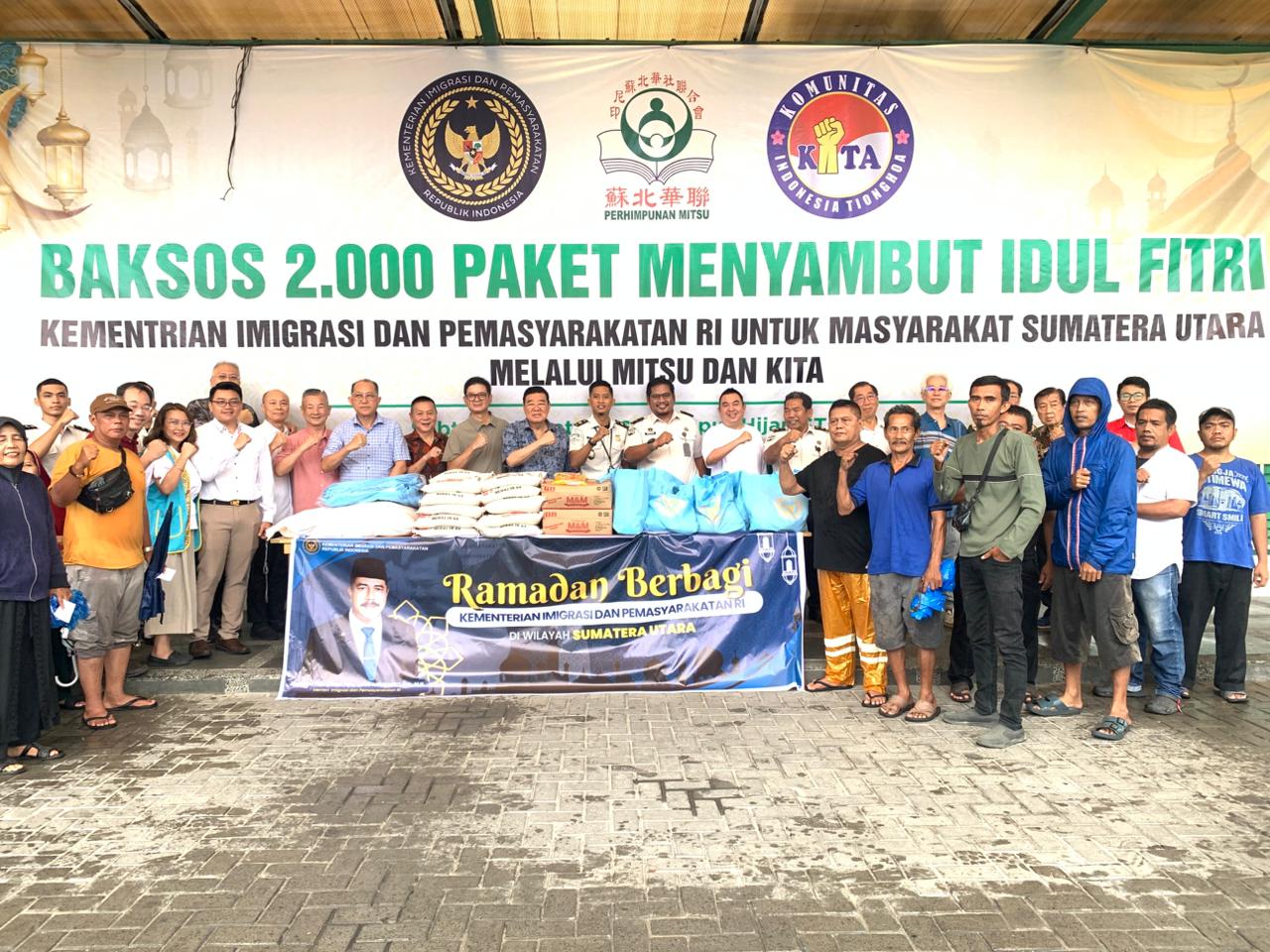 Ramadhan Berbagi, Kementerian Imigrasi dan Pemasyarakatan Sumut Salurkan 2.000 Paket Sembako untuk Masyarakat