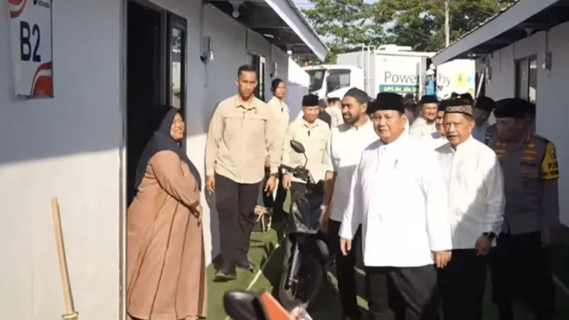 Usai Shalat Id, Presiden Prabowo Tinjau Hunian Sementara Korban Bencana di Aceh Tamiang