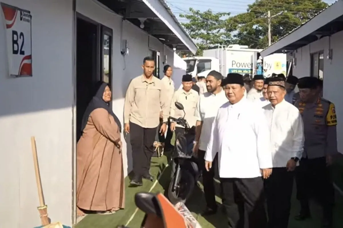 Usai Shalat Id, Presiden Prabowo Tinjau Hunian Sementara Korban Bencana di Aceh Tamiang