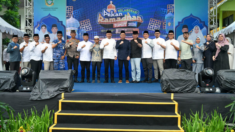 Pj Sekdaprov Sumut Ajak Masyarakat Perkuat Kolaborasi Bangun Daerah Saat Penutupan Pekan Ramadan 2026