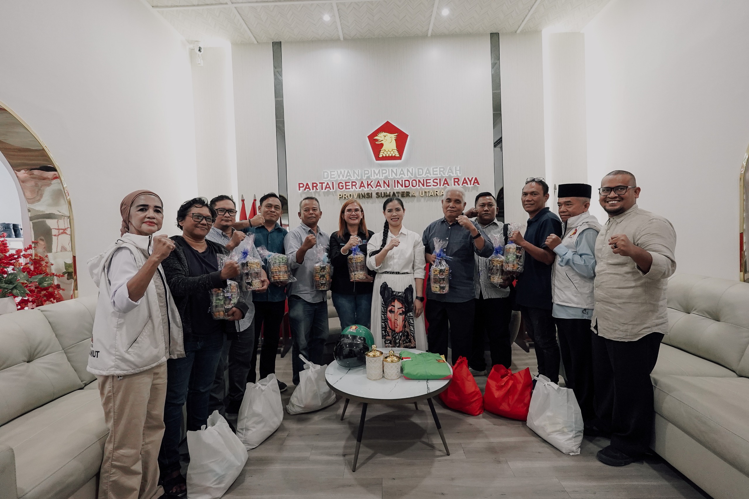 SMSI Sumut Audiensi ke Gerindra, Bunda Yin Ajak Media Dukung Program Nasional Prabowo