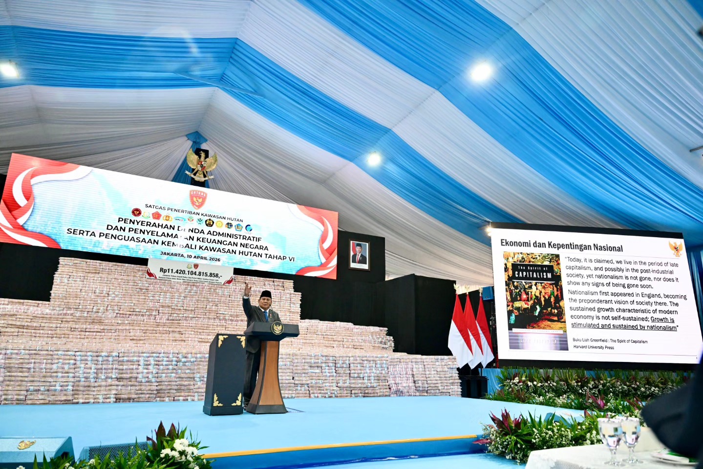 Presiden Prabowo Subianto Saksikan Penyerahan Rp11,4 Triliun Sitaan Negara, Tegaskan Komitmen Selamatkan Keuangan Negara