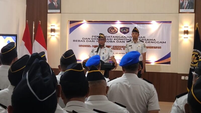 Ikrar Bebas Narkoba dan HP Digelorakan, Kakanwil Ditjenpas Sumut: Perubahan Dimulai dari Hal Kecil