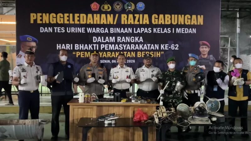Sambut HBP Ke 62 Lapas Kelas I Medan Gelar Razia Kamar Hunian Dan Test Urine WBP