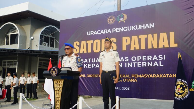 Kakanwil Ditjenpas Sumut, Yudi Suseno Kukuhkan SATOPS PATNAL, Perkuat Pengawasan dan Integritas Pemasyarakatan