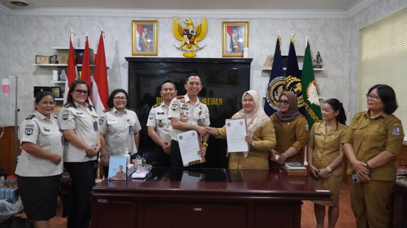 Rutan Kelas I Medan Teken MoU Layanan Kesehatan Bersama Puskesmas Muliorejo