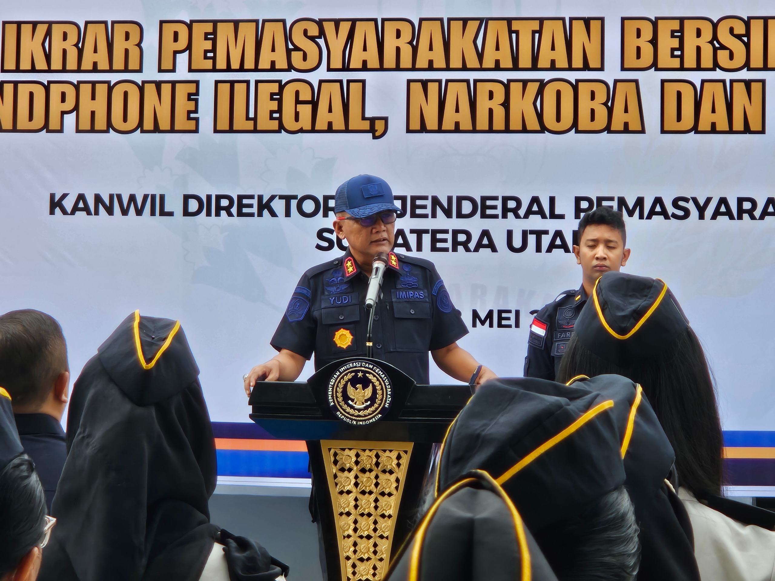Kanwil Ditjenpas Sumut Gelar Apel dan Ikrar Bersama “Pemasyarakatan Bersih dari Handphone Ilegal, Narkoba, dan Penipuan”