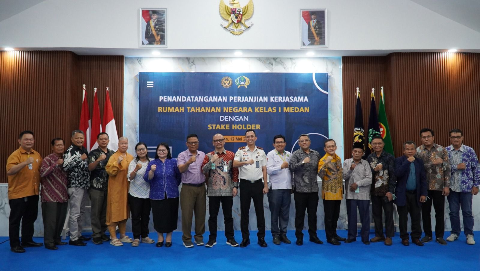 Perkuat Pembinaan dan Pelayanan bagi Warga Binaan, Rutan Kelas I Medan Teken Perjanjian Kerjasama dengan 16 Mitra Stakeholder