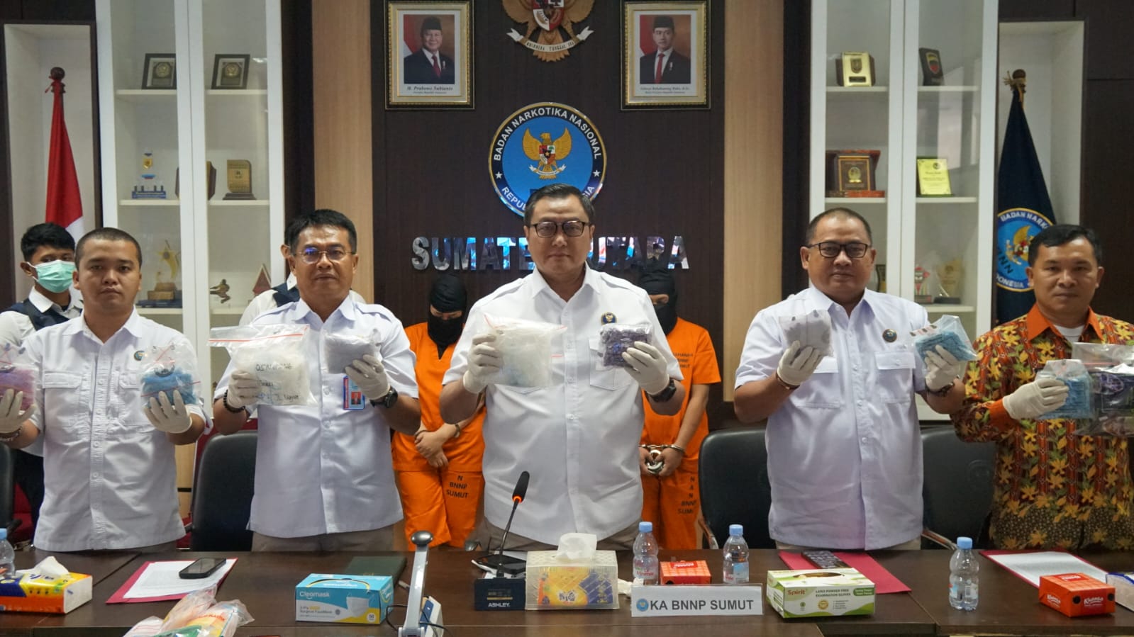 Kepala BNNP Sumatera Utara Hadiri Konferensi Pers Hasil Operasi Saber Bersinar 2026 oleh BNN RI Secara Virtual