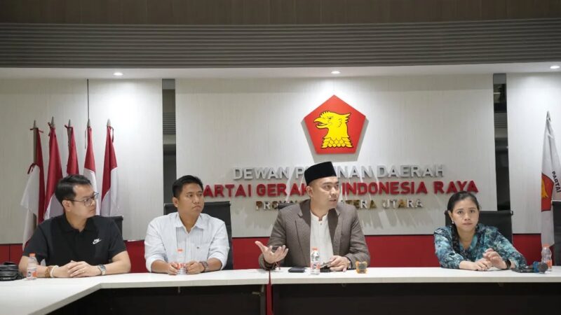 Staf Khusus Kemenag RI Gugun Gumilar Kunjungi DPD Gerindra Sumut, Tekankan Pentingnya Kerukunan Umat Beragama