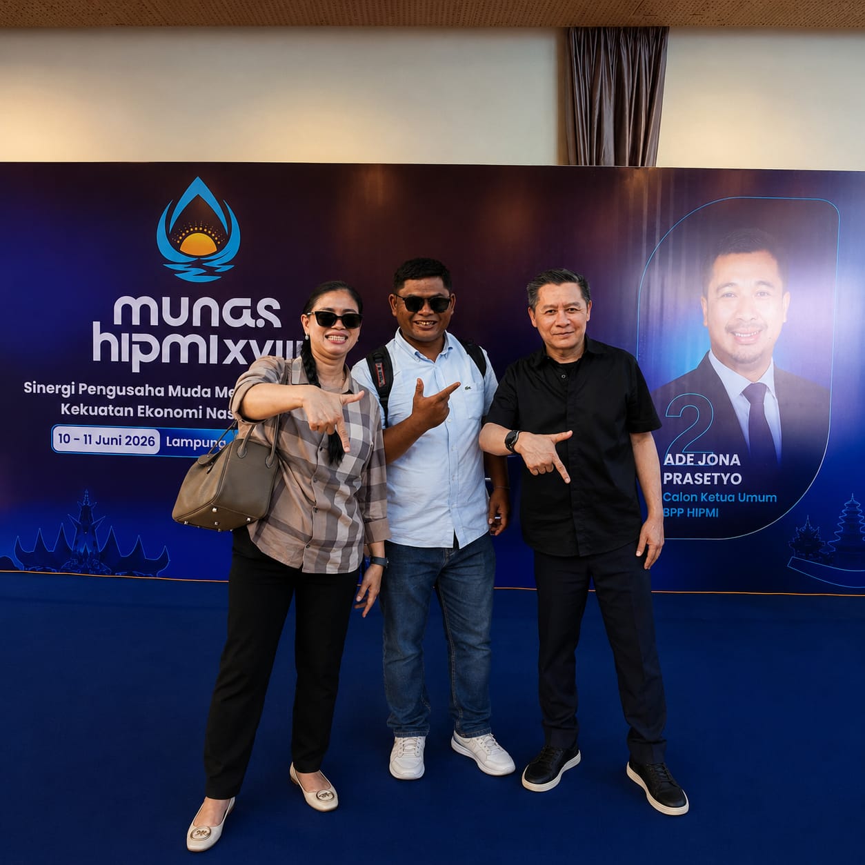 Hadir Munas HIPMI, Bunda Yin Berikan Dukungan Buat Ade Jona Prasetyo
