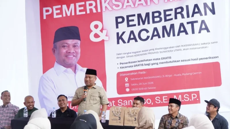 Ribuan Warga Langkat Antusias Ikuti Pemeriksaan Mata dan Pembagian Kacamata Gratis