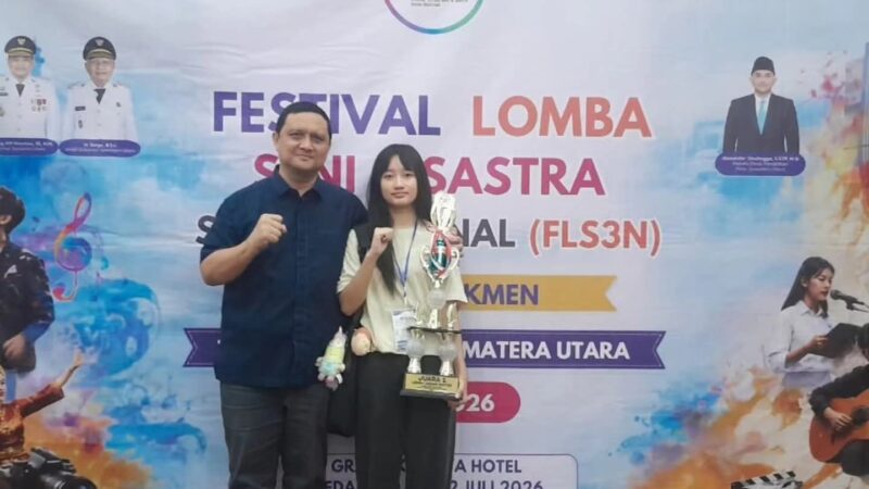 Nashya Balqish Efendvy Siregar Harumkan Nama Medan, Juara I Desain Poster FLS3N Sumut
