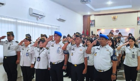 Perkuat Sinergi dan Soliditas Antar-Kementerian, Jajaran Kanwil Ditjenpas Sumut Ikuti Apel Bersama ASN Secara Virtual