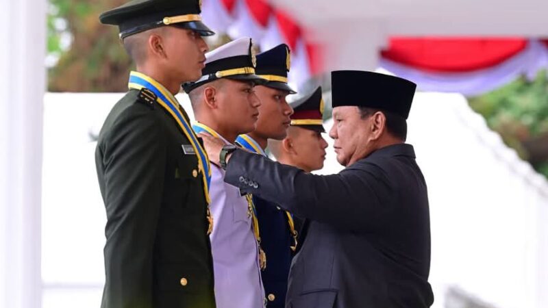 Pimpin Upacara Praspa 2026, Presiden Prabowo Lantik 1.177 Perwira Remaja TNI-Polri