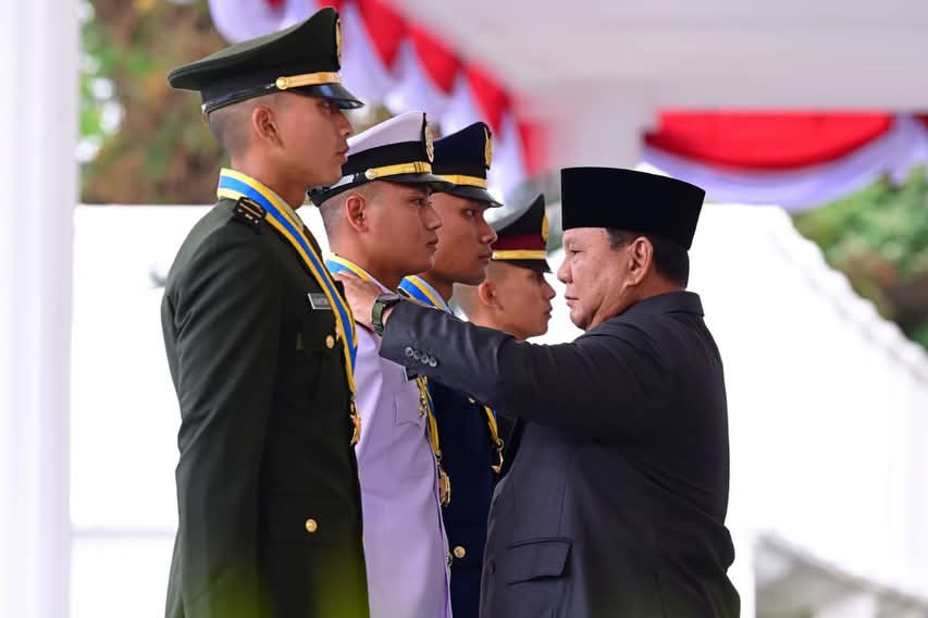 Pimpin Upacara Praspa 2026, Presiden Prabowo Lantik 1.177 Perwira Remaja TNI-Polri