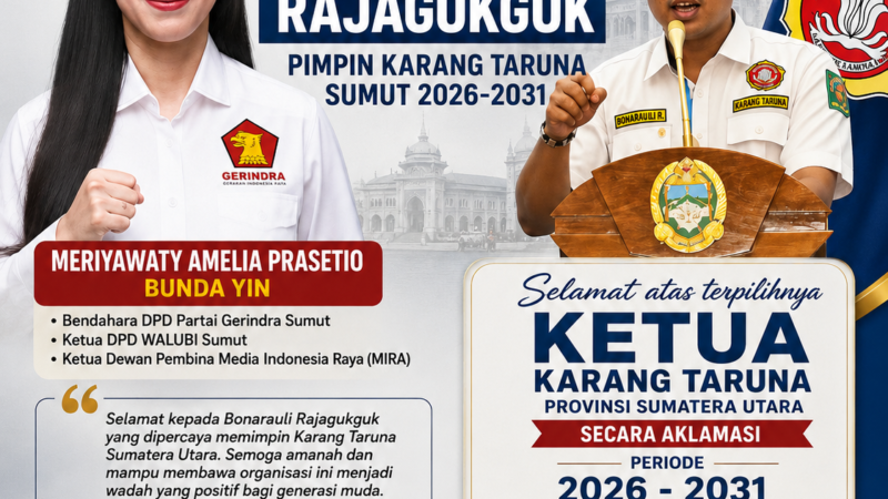 Bunda Yin Ucapkan Selamat, Dukung Bonarauli Rajagukguk Pimpin Karang Taruna Sumut 2026-2031