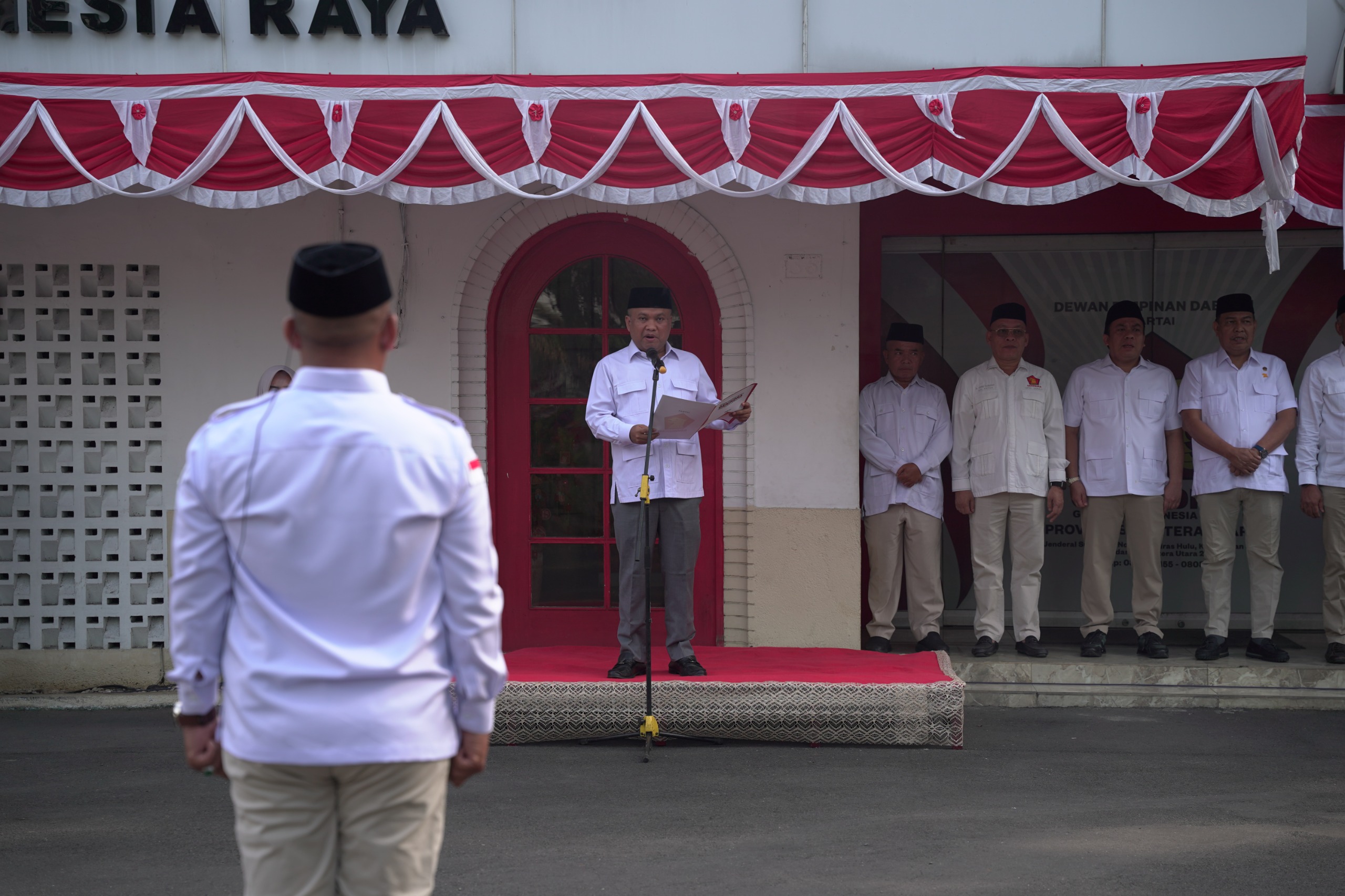 HUT RI Ke – 81 di Gerindra Sumut, Sugiat Ingatkan Kader Siapkan Diri Raih Indonesia Emas