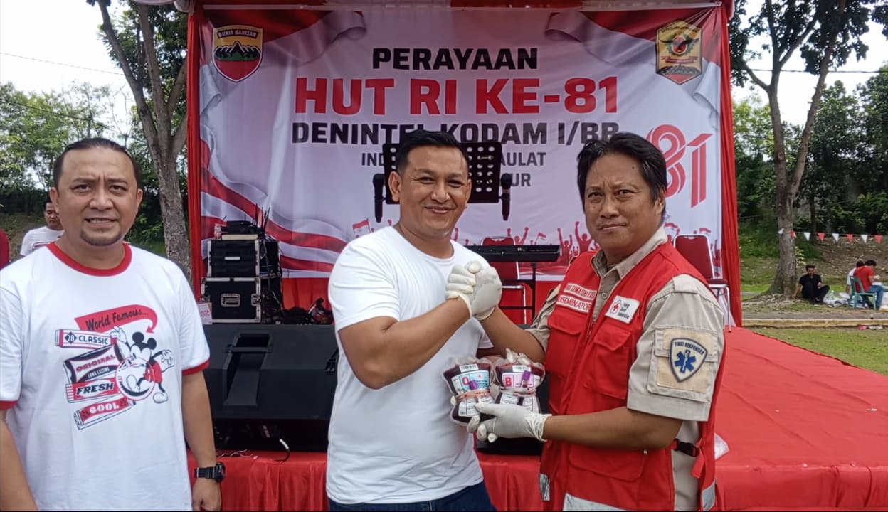 37 Kantong Darah Jadi Wujud Bakti Denintel dalam Perayaan HUT RI ke-81