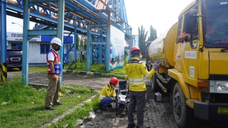 Pelindo Regional 1 Gelar Uji Emisi Kendaraan di Buffer Area Gate 2 Pelabuhan Belawan