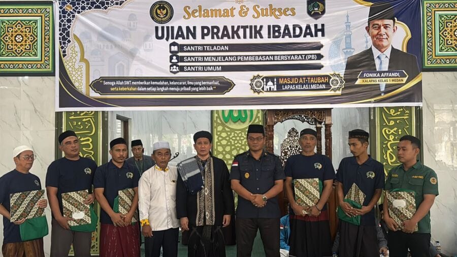 Lapas Kelas I Medan Gelar Ujian Praktik Ibadah bagi Warga Binaan