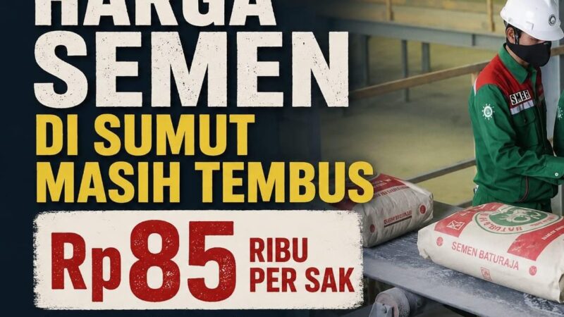 Harga Semen di Sumut Masih Tembus Rp85 Ribu per Sak