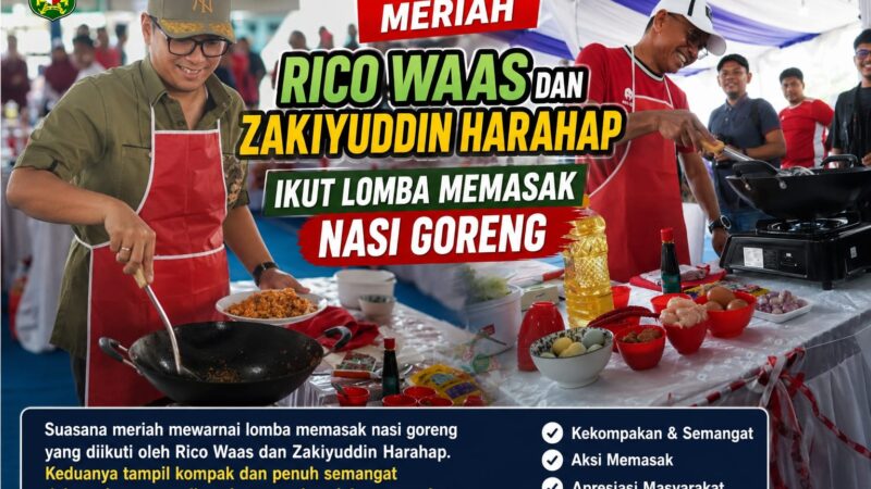 Meriah, Rico Waas dan Zakiyuddin Harahap Ikut Lomba Memasak Nasi Goreng