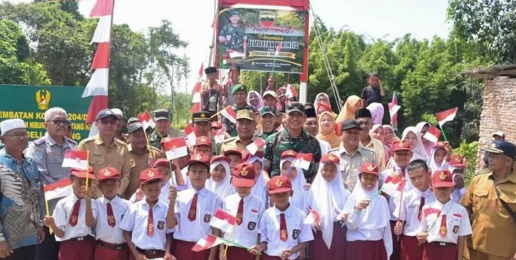 Pangdam I/BB Resmikan Jembatan Gantung Perintis di Deli Serdang 