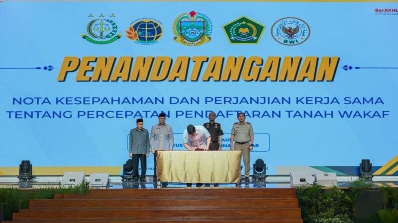 Bobby Nasution Teken MoU Percepatan Sertifikasi Tanah Wakaf, Siap Jadi Ayah Asuh Nazhir Wakaf