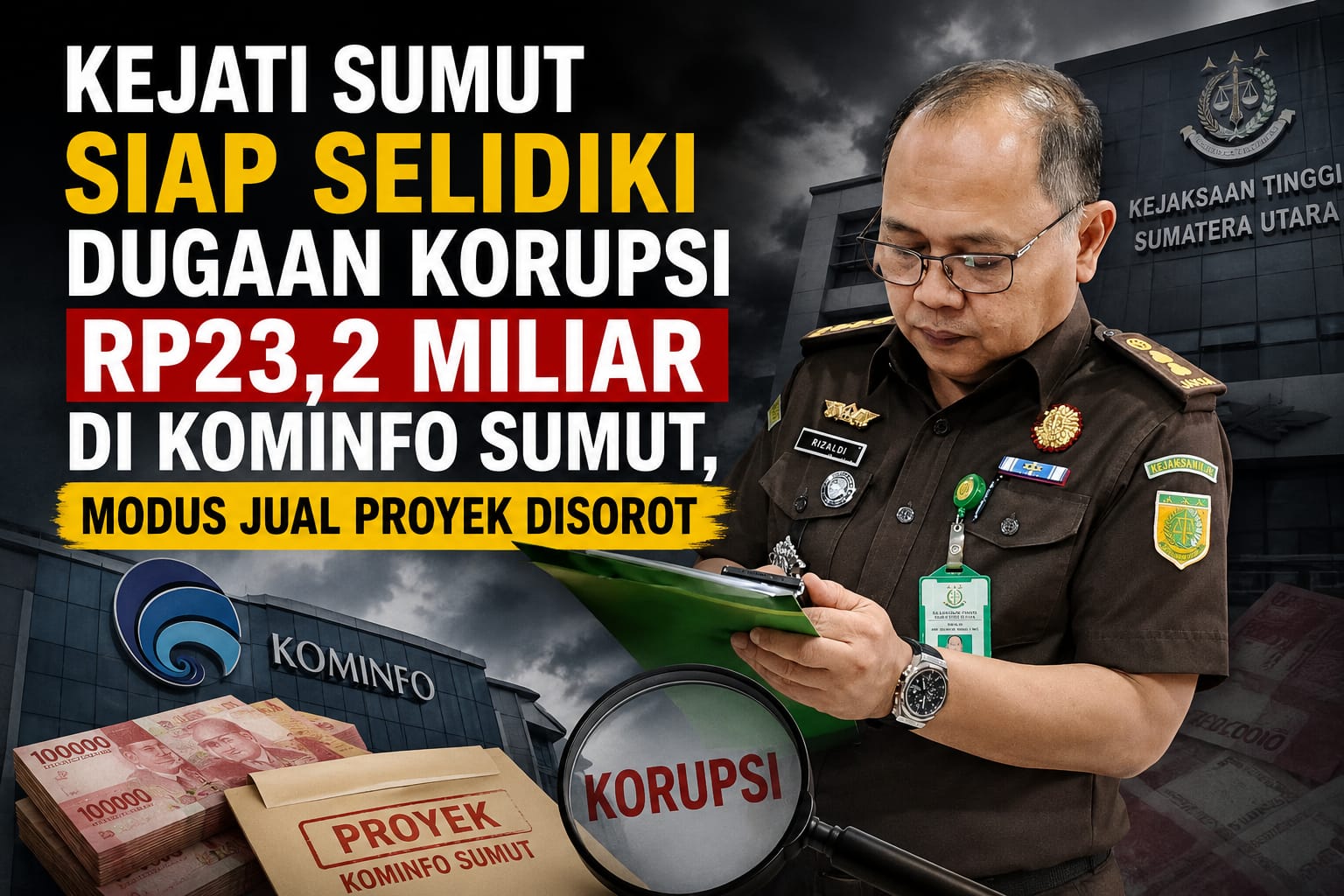 Kejati Sumut Siap Selidiki Dugaan Korupsi Rp23,2 Miliar di Kominfo Sumut, Modus Jual Proyek Disorot