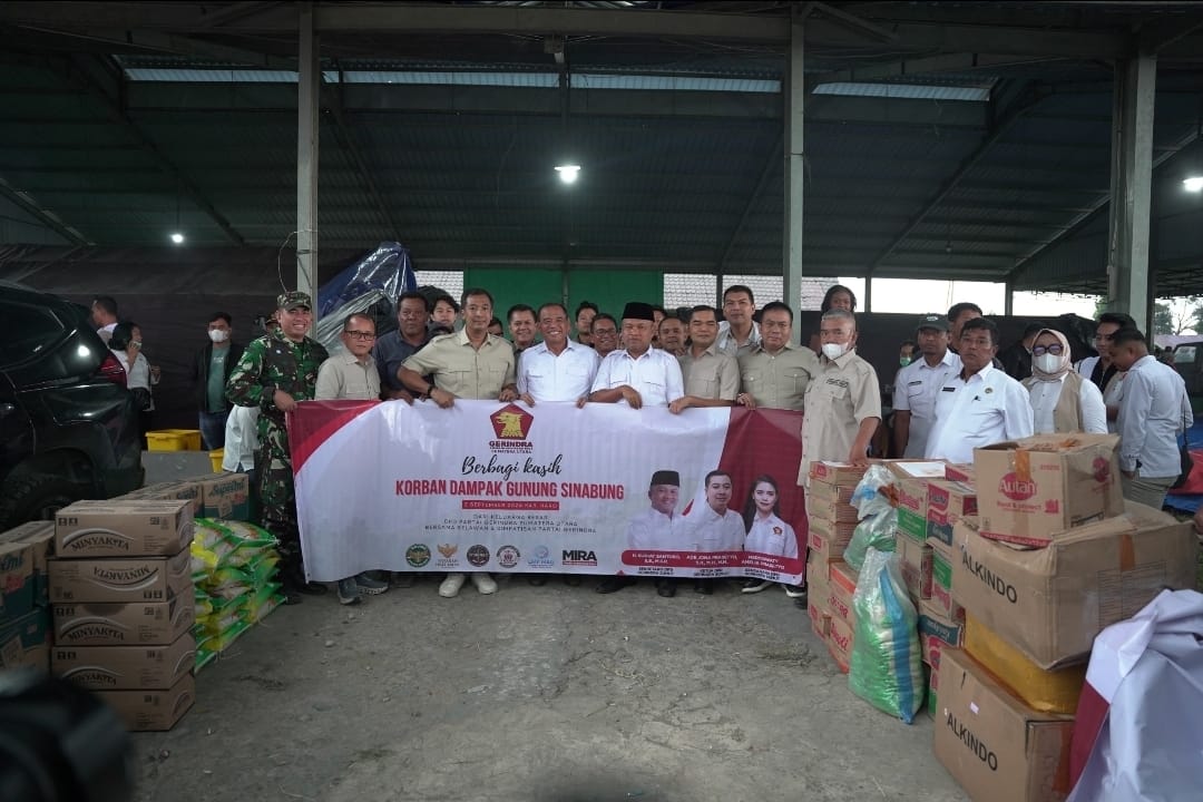 Gerindra Sumut Kunjungi Pengungsi Sinabung: Kami Hadir untuk Masyarakat
