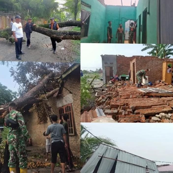 Ratusan Rumah di Beringin-Deli Serdang Rusak Diterjang Angin Puting Beliung