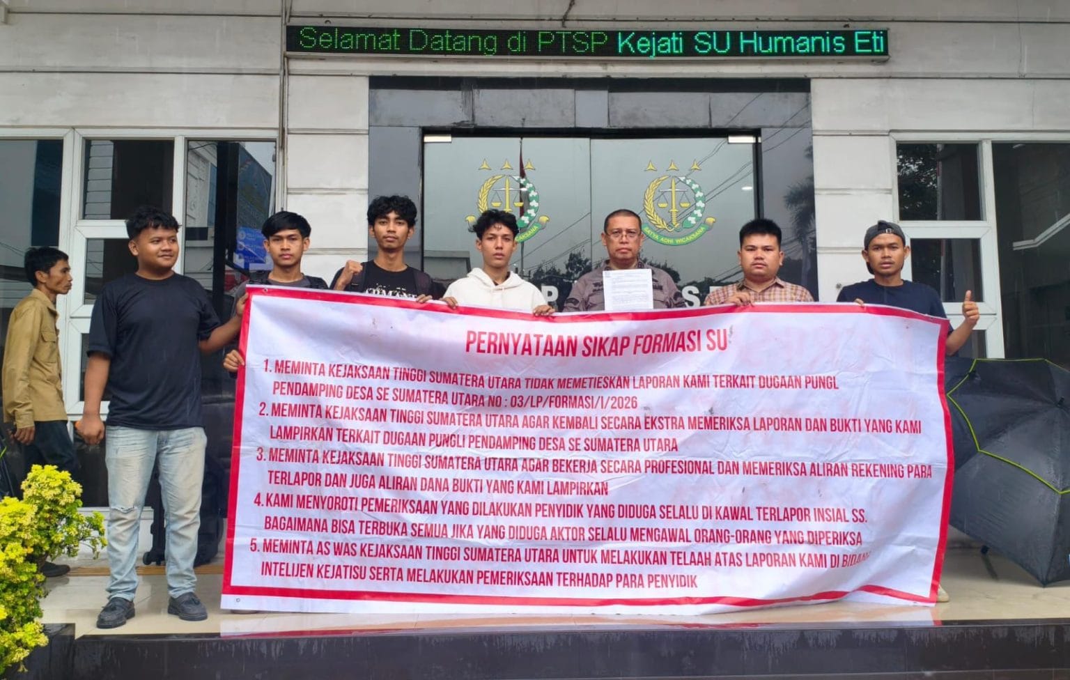 Momentum Hari Adhyaksa, FORMASI SU Desak Kejati Sumut Tuntaskan Dugaan Pungli Pendamping Desa