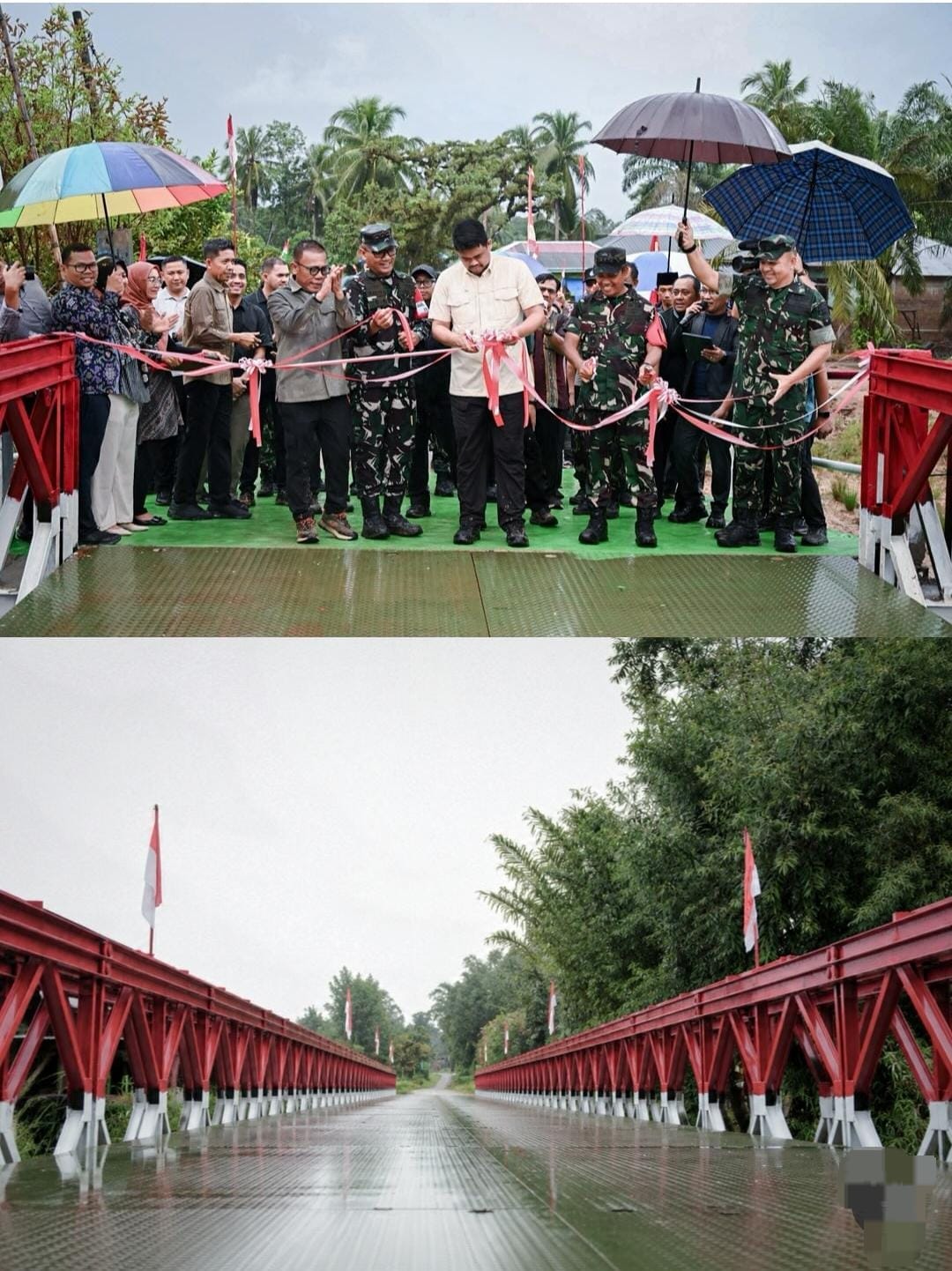 Jembatan Armco di Tapanuli Tengah Rampung, Bobby Nasution: Kolaborasi TNI dan Masyarakat Kunci Pemulihan