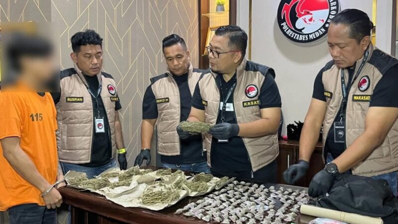 Polresta Medan Amankan Pengedar Ganja di Tembung