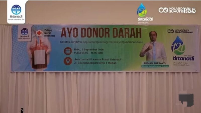 HUT ke-121, Perumda Tirtanadi Sumut Gelar Donor Darah untuk Karyawan dan Umum
