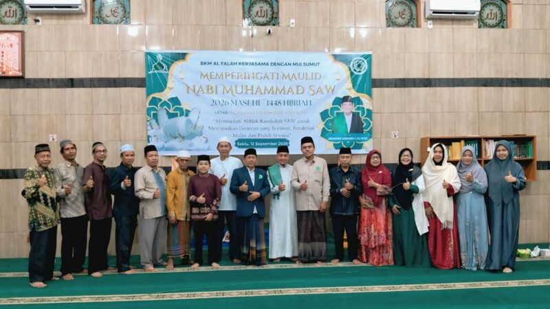 MUI Sumut dan BKM Al-Falah Gelar Maulid Nabi 1448 H, Perkuat Ukhuwah dan Keteladanan Rasulullah SAW