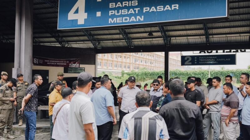 Cek Kesiapan Dukung BRR Mebidang, Bupati Deli Serdang Tinjau Pasar dan Terminal Deli Tua