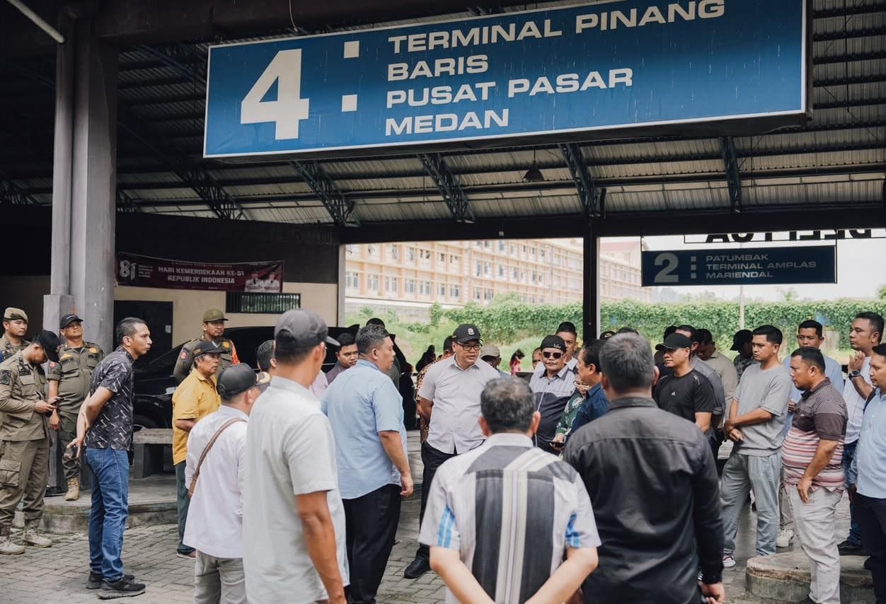 Cek Kesiapan Dukung BRR Mebidang, Bupati Deli Serdang Tinjau Pasar dan Terminal Deli Tua
