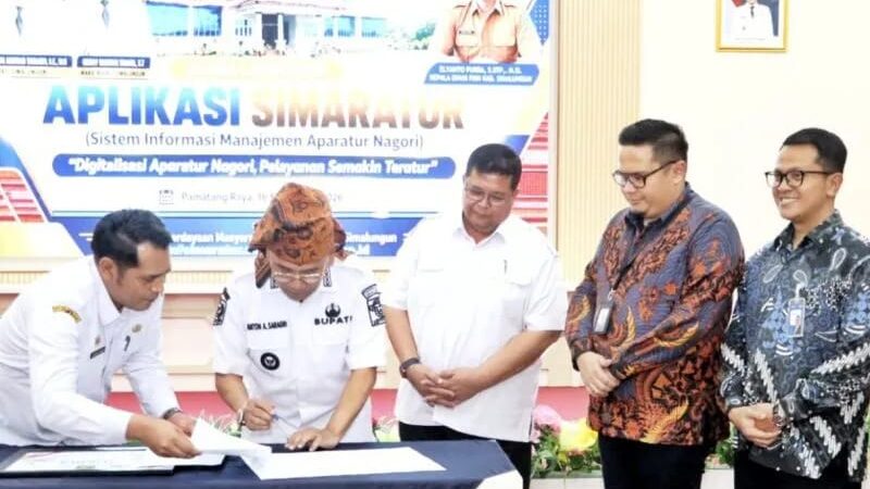 Pemkab Simalungun Digitalisasi Data Aparatur Nagori lewat SIMARATUR
