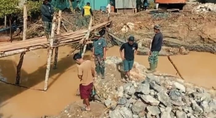 Jembatan Aramco Penghubung Dua Desa di Langkat Capai Progres 99,4 Persen