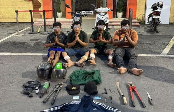 Polisi Amankan Empat Komplotan Curanmor di Medan , Dua Pelaku Ditembak