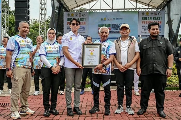 Sumut Raih Rekor MURI Vaksinasi Rabies Terbanyak